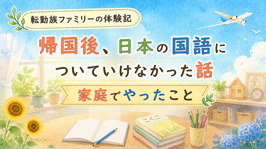帰国後、日本の国語についていけなかった話｜家庭でやったこと