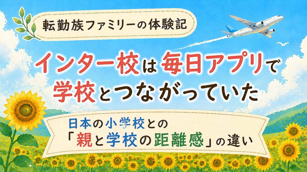 インター校は毎日アプリで学校とつながっていた｜日本の小学校との「親と学校の距離感」の違い