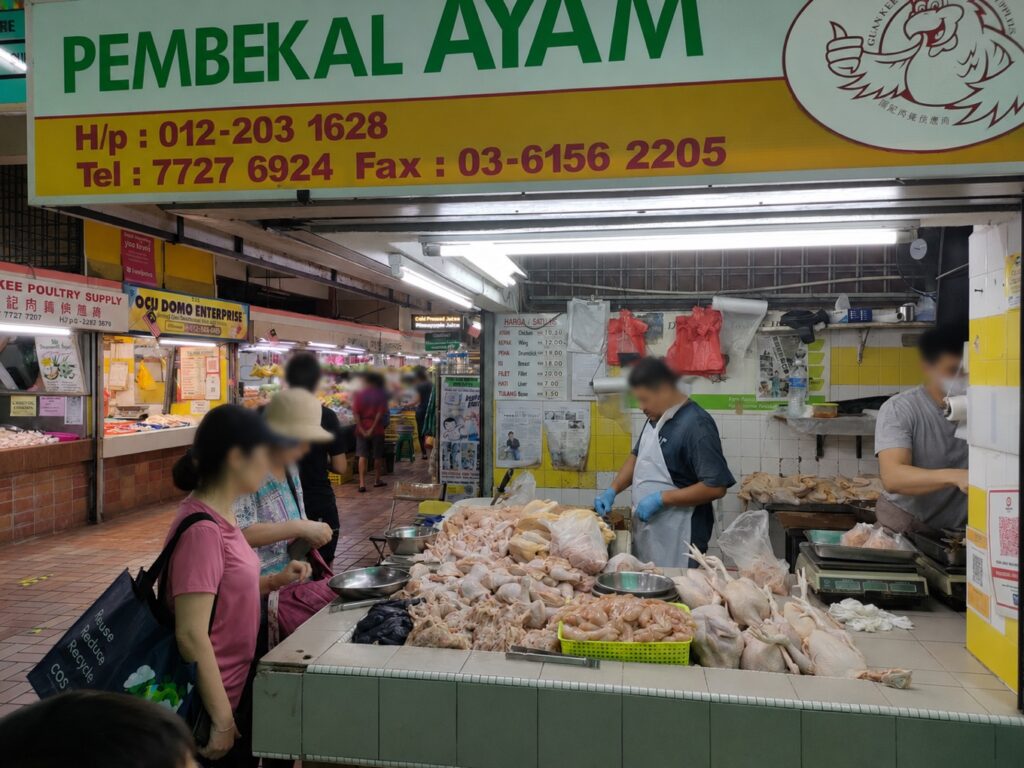 TTDIウェットマーケットの鶏肉店