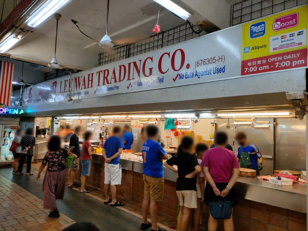 TTDIウェットマーケットの豚肉店